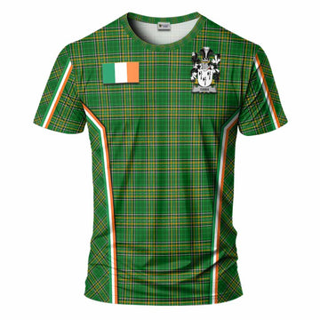 Gibbs Irish Clan Coat of Arm Tartan T-Shirt Flag Style