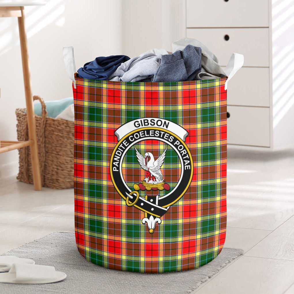 Gibson (Gibbs or Gibsone) Tartan Laundry Basket with Family Crest One Size - Tartan Vibes Clothing