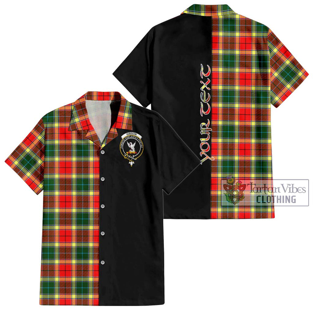 Gibson (Gibbs or Gibsone) Tartan Hawaiian Shirt with Family Crest and Half Of Me Style Kid - Tartan Vibes Clothing
