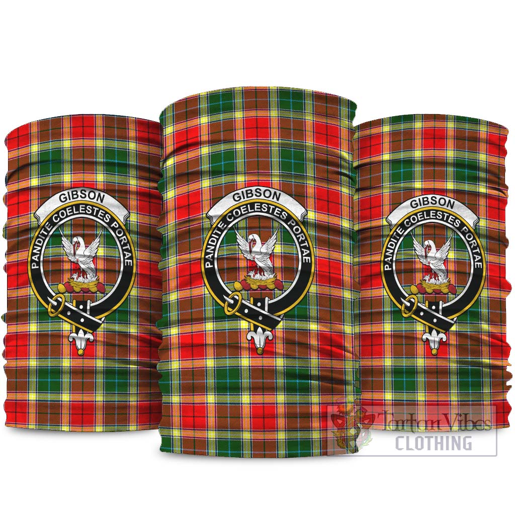 Gibson Tartan Neck Gaiters, Tartan Bandanas, Tartan Head Band with Family Crest