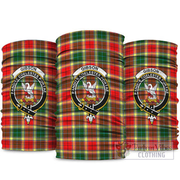 Gibson (Gibbs or Gibsone) Tartan Neck Gaiters, Tartan Bandanas, Tartan Head Band with Family Crest