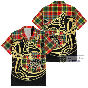 Gibson (Gibbs or Gibsone) Tartan Hawaiian Shirt with Family Crest Celtic Wolf Style Kid - Tartan Vibes Clothing