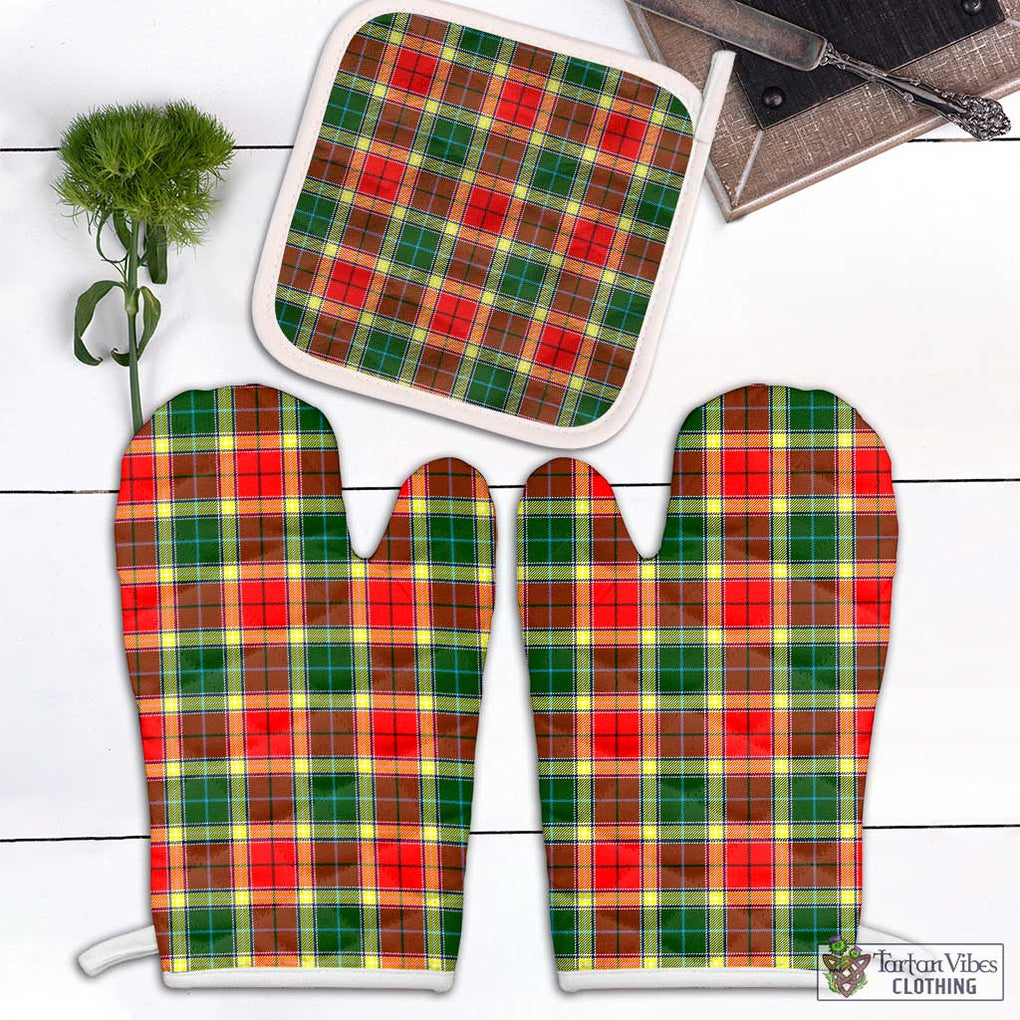Gibson (Gibbs or Gibsone) Tartan Combo Oven Mitt & Pot-Holder Combo 2 Oven Mitt & 1 Pot-Holder Black - Tartan Vibes Clothing