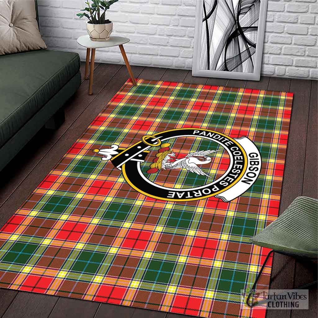 Gibson (Gibbs or Gibsone) Tartan Area Rug with Family Crest L 59*86 inch (150x220 cm) - Tartan Vibes Clothing