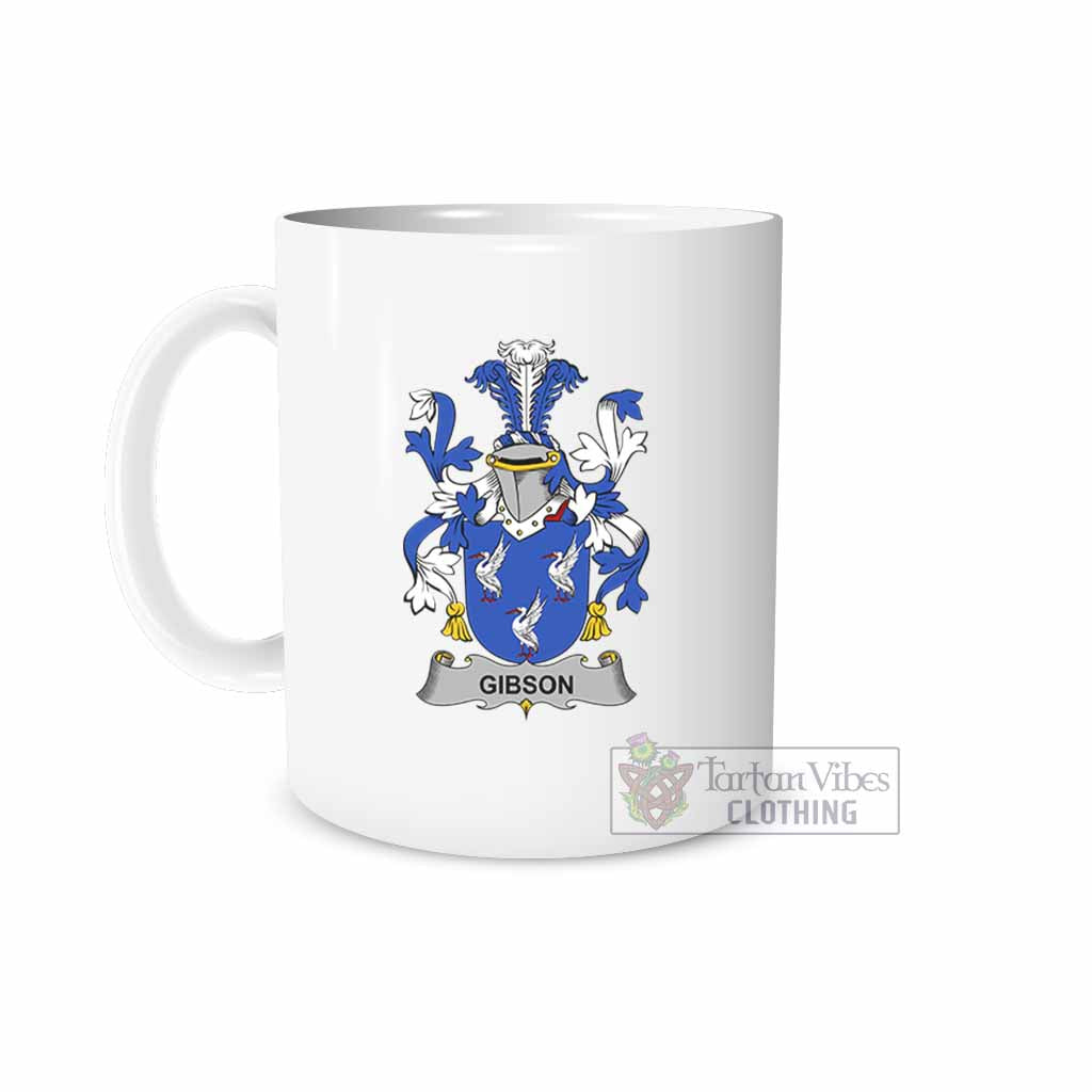 Tartan Vibes Clothing Gibson Irish Clan Coat of Arms Ceramic Mug