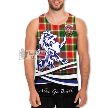 Gibson (Gibbs or Gibsone) Tartan Men's Tank Top with Alba Gu Brath Regal Lion Emblem Men - Tartan Vibes Clothing