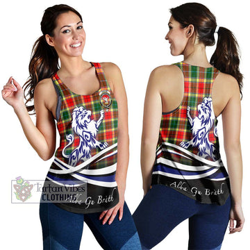 Gibson (Gibbs or Gibsone) Tartan Women's Racerback Tanks with Alba Gu Brath Regal Lion Emblem 4XL - Tartan Vibes Clothing