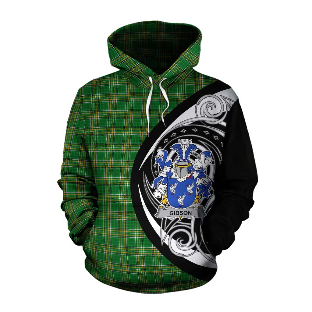 Tartan Vibes Clothing Gibson Irish Clan Cotton Hoodie Celtic Circle Style