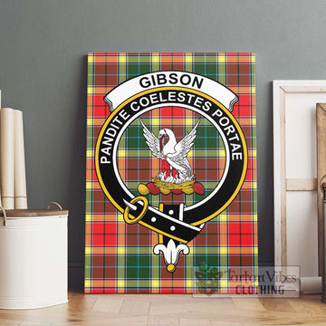Gibson (Gibbs or Gibsone) Tartan Canvas Print Wall Art with Family Crest Without Frame - Tartan Vibes Clothing
