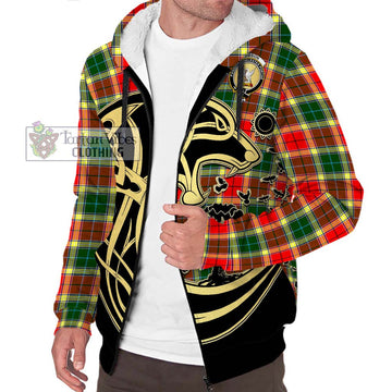 Gibson (Gibbs or Gibsone) Tartan Sherpa Hoodie with Family Crest Celtic Wolf Style Unisex S - Tartan Vibes Clothing