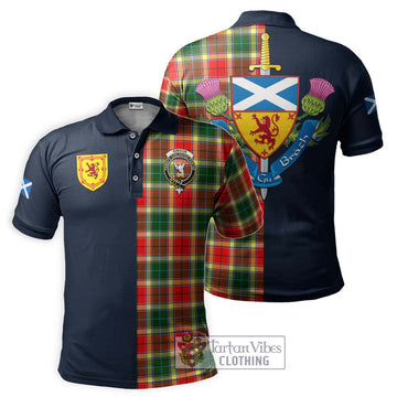 Gibson (Gibbs or Gibsone) Tartan Polo Shirt Alba with Scottish Lion Royal Arm Half Style Kid - Tartan Vibes Clothing