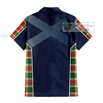 Gibson (Gibbs or Gibsone) Tartan Hawaiian Shirt with Family Crest and Lion Rampant Vibes Sport Style - Tartan Vibes Clothing