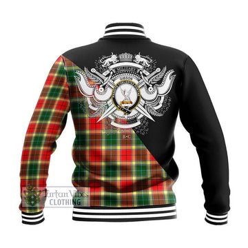 Gibson (Gibbs or Gibsone) Tartan Baseball Jacket with Family Crest and Military Logo Style - Tartan Vibes Clothing