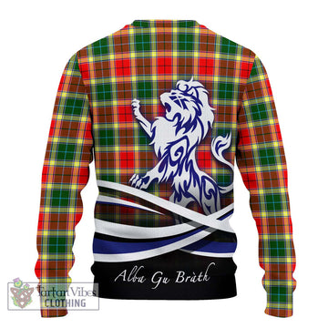 Gibson (Gibbs or Gibsone) Tartan Ugly Sweater with Alba Gu Brath Regal Lion Emblem - Tartan Vibes Clothing