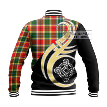 Gibson (Gibbs or Gibsone) Tartan Baseball Jacket with Family Crest and Celtic Symbol Style