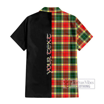 Gibson (Gibbs or Gibsone) Tartan Hawaiian Shirt with Family Crest and Half Of Me Style - Tartan Vibes Clothing