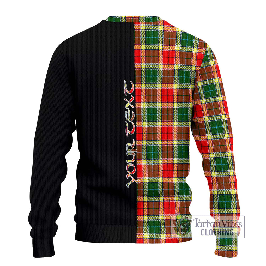 Gibson (Gibbs or Gibsone) Tartan Knitted Sweater with Family Crest and Half Of Me Style - Tartanvibesclothing Shop