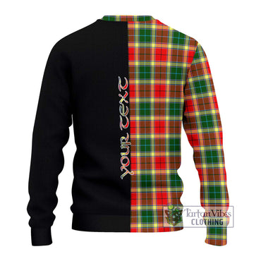 Gibson (Gibbs or Gibsone) Tartan Knitted Sweater with Family Crest and Half Of Me Style - Tartanvibesclothing Shop