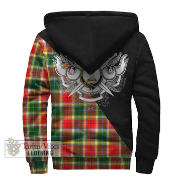 Gibson (Gibbs or Gibsone) Tartan Sherpa Hoodie with Family Crest and Military Logo Style - Tartan Vibes Clothing