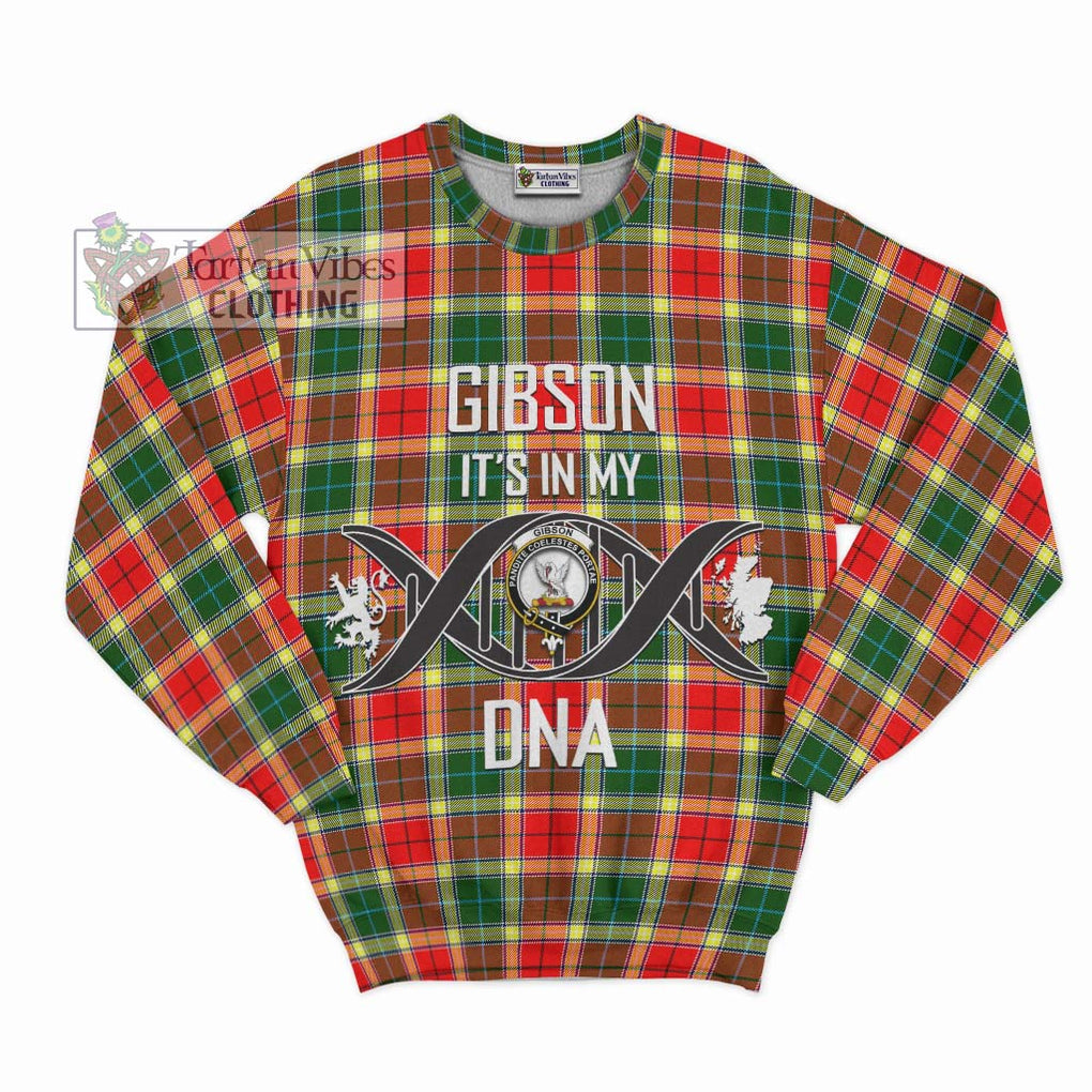 Gibson (Gibbs or Gibsone) Tartan Sweatshirt with Family Crest DNA In Me Style - Tartan Vibes Clothing