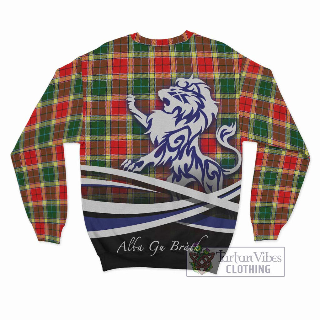 Gibson (Gibbs or Gibsone) Tartan Sweatshirt with Alba Gu Brath Regal Lion Emblem - Tartan Vibes Clothing