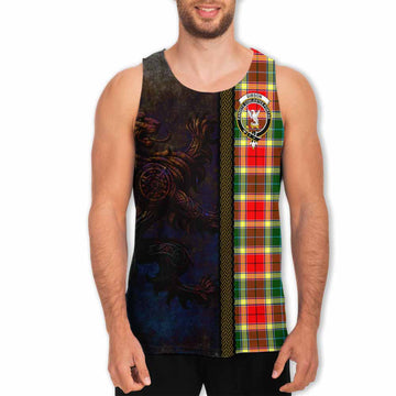 Gibson (Gibbs or Gibsone) Tartan Family Crest Men's Tank Top Alba Gu Brath Be Brave Lion Ancient Style Men - Tartan Vibes Clothing