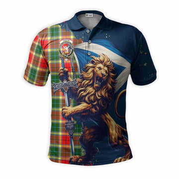Gibson (Gibbs or Gibsone) Tartan Family Crest Men's Polo Shirt with Scottish Majestic Lion Kid - Tartan Vibes Clothing
