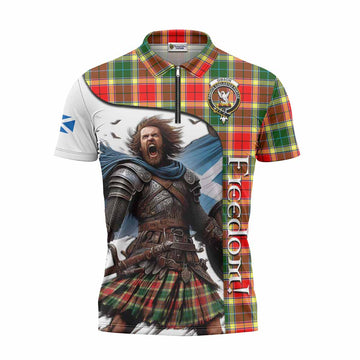 Gibson (Gibbs or Gibsone) Crest Tartan Zipper Polo Shirt Inspired by the Freedom of Scottish Warrior Unisex - Tartan Vibes Clothing