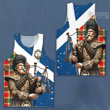 Gibson (Gibbs or Gibsone) Tartan Men's Tank Top with Family Crest Scottish Bagpiper Vibes Men - Tartan Vibes Clothing