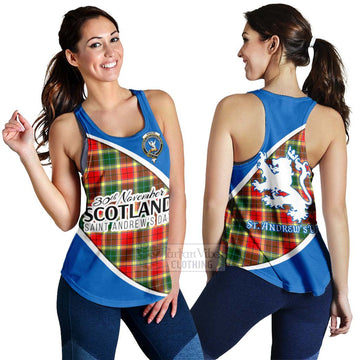 Gibson (Gibbs or Gibsone) Family Crest Tartan Women's Racerback Tanks Celebrate Saint Andrew's Day in Style 4XL - Tartan Vibes Clothing