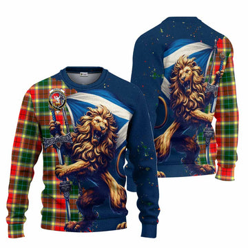 Gibson (Gibbs or Gibsone) Tartan Family Crest Knitted Sweater with Scottish Majestic Lion Unisex - Tartan Vibes Clothing