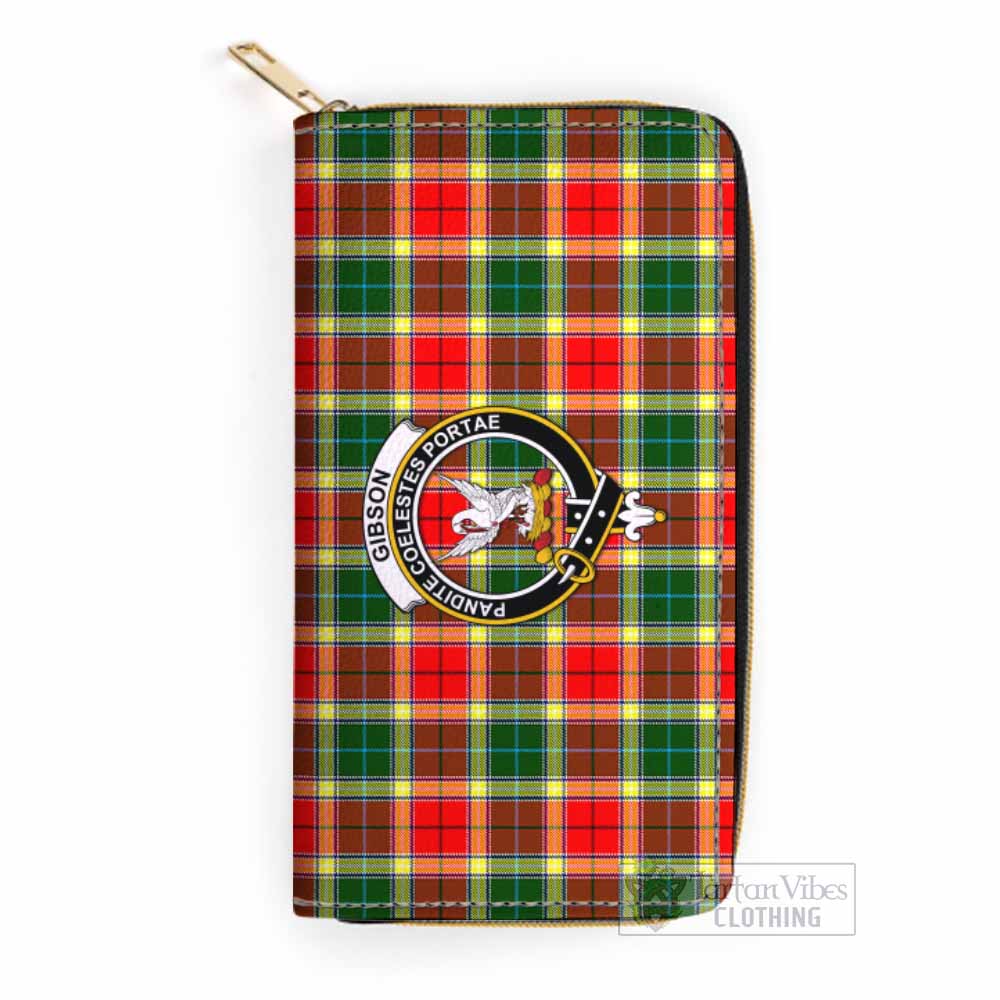 Gibson (Gibbs or Gibsone) Tartan Women's Leather Wallet with Family Crest One Size 19.7*10.5*3.5 cm - Tartan Vibes Clothing