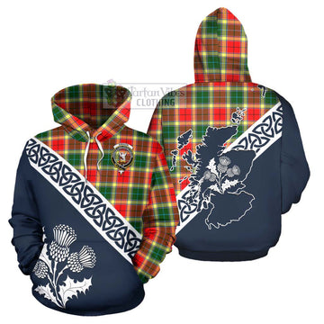 Gibson (Gibbs or Gibsone) Tartan Hoodie Featuring Thistle and Scotland Map Zip Hoodie - Tartan Vibes Clothing