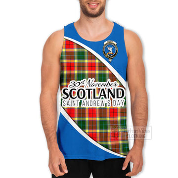 Gibson (Gibbs or Gibsone) Family Crest Tartan Men's Tank Top Celebrate Saint Andrew's Day in Style Men - Tartan Vibes Clothing