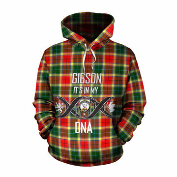 Gibson (Gibbs or Gibsone) Tartan Cotton Hoodie with Family Crest DNA In Me Style Pullover Hoodie XS - Tartan Vibes Clothing