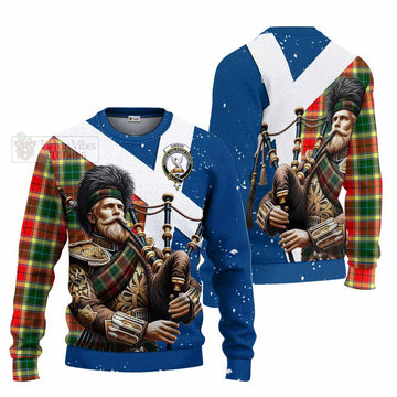 Gibson (Gibbs or Gibsone) Tartan Knitted Sweater with Family Crest Scottish Bagpiper Vibes Unisex - Tartan Vibes Clothing