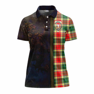 Gibson (Gibbs or Gibsone) Tartan Family Crest Women's Polo Shirt Alba Gu Brath Be Brave Lion Ancient Style Women - Tartan Vibes Clothing