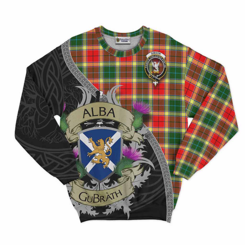Gibson (Gibbs or Gibsone) Tartan Family Crest Sweatshirt Lion Rampant Royal Thistle Shield Celtic Inspired Unisex - Tartan Vibes Clothing