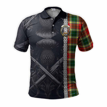 Gibson (Gibbs or Gibsone) Tartan Polo Shirt with Family Crest Cross Sword Thistle Celtic Vibes Kid - Tartan Vibes Clothing