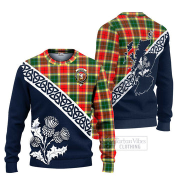 Gibson (Gibbs or Gibsone) Tartan Ugly Sweater Featuring Thistle and Scotland Map Unisex - Tartan Vibes Clothing