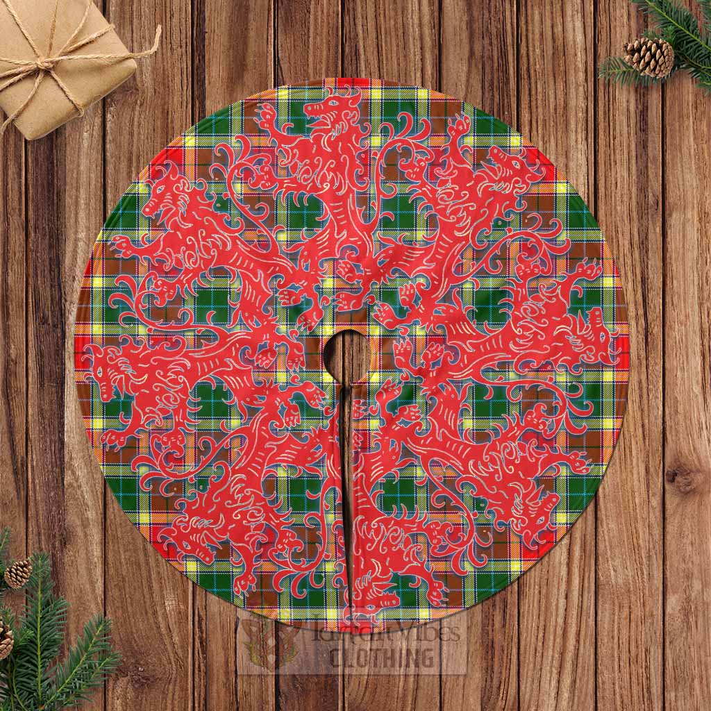 Gibson (Gibbs or Gibsone) Tartan Christmas Tree Skirt Lion Rampant Style Casual Tree Skirts - Tartan Vibes Clothing