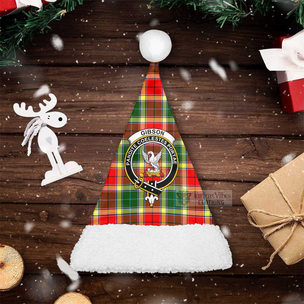 Gibson (Gibbs or Gibsone) Tartan Christmas Santa Hats with Family Crest Christmas Hat S 20.5in (52cm) - Tartan Vibes Clothing