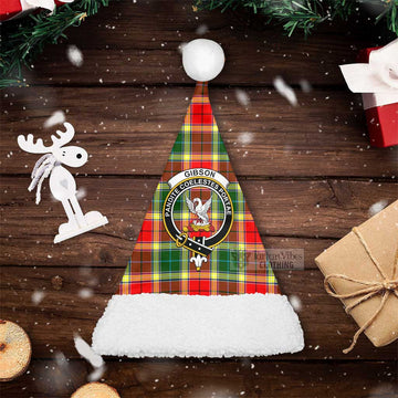 Gibson (Gibbs or Gibsone) Tartan Christmas Santa Hats with Family Crest Christmas Hat S 20.5in (52cm) - Tartan Vibes Clothing