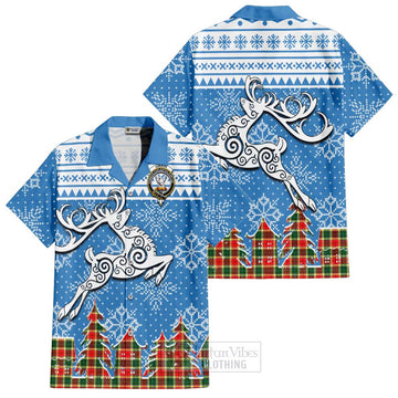 Gibson (Gibbs or Gibsone) Clan Christmas Hawaiian Shirt Celtic Reindeer Style Kid - Tartan Vibes Clothing
