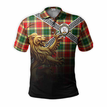 Gibson (Gibbs or Gibsone) Crest Tartan Polo Shirt with Golden Lion Emblem Celtic Style Kid - Tartan Vibes Clothing