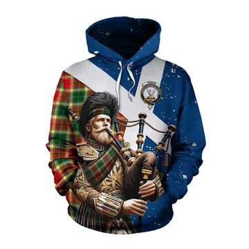 Gibson (Gibbs or Gibsone) Tartan Cotton Hoodie with Family Crest Scottish Bagpiper Vibes Pullover Hoodie XS - Tartan Vibes Clothing