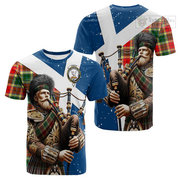 Gibson (Gibbs or Gibsone) Tartan Cotton T-shirt with Family Crest Scottish Bagpiper Vibes Kid's Shirt - Tartan Vibes Clothing