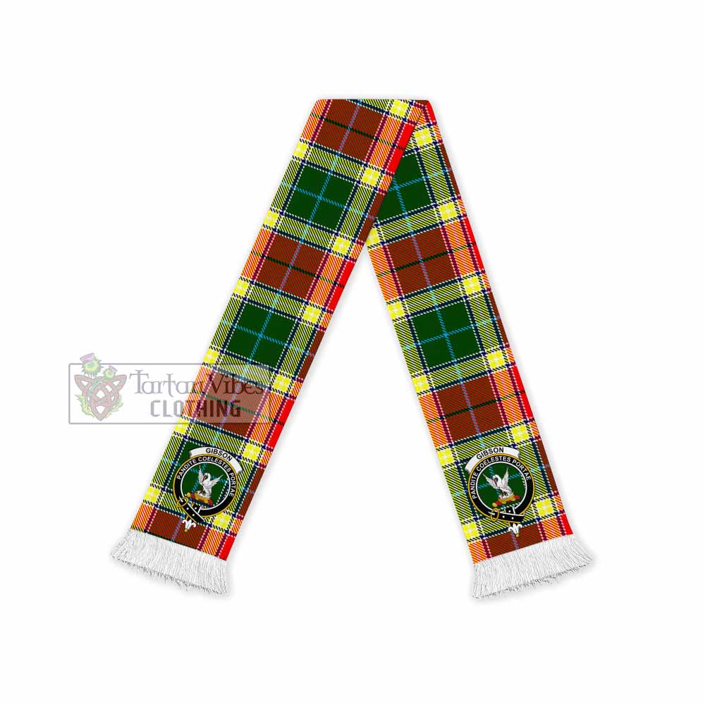 Tartan Vibes Clothing Gibson (Gibbs or Gibsone) Tartan Ruffneck Scarf with Family Crest