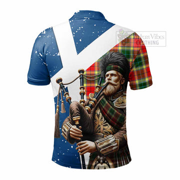Gibson (Gibbs or Gibsone) Tartan Polo Shirt with Family Crest Scottish Bagpiper Vibes - Tartan Vibes Clothing