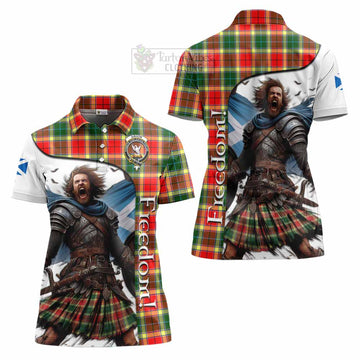 Gibson (Gibbs or Gibsone) Crest Tartan Women's Polo Shirt Inspired by the Freedom of Scottish Warrior - Tartan Vibes Clothing